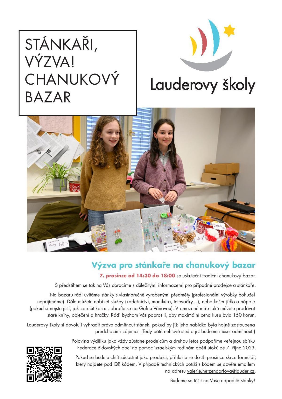 Chanukový bazar – výzva pro stánkáře