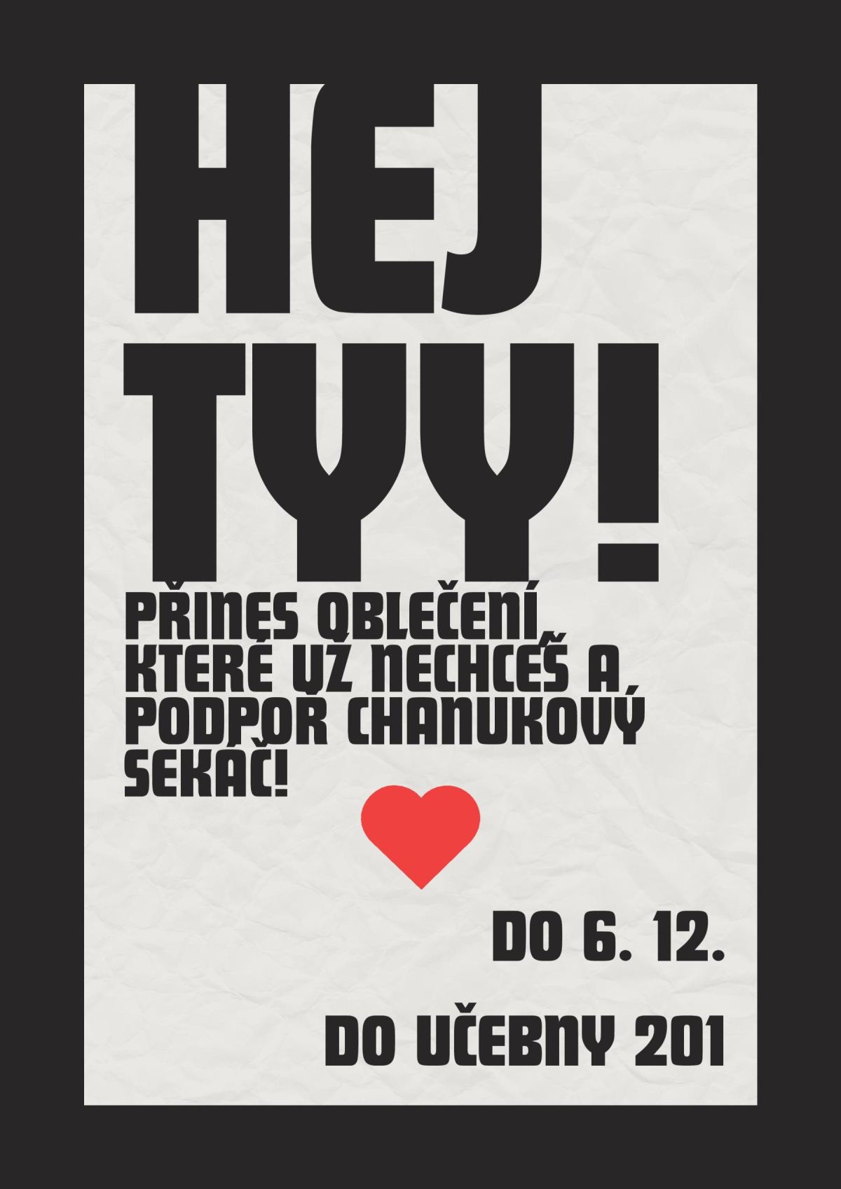 Sekáč na předchanukovém bazaru – výzva