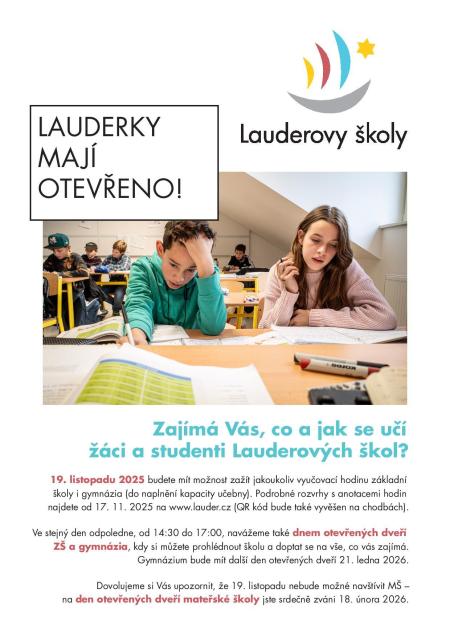 Den otevřeného vyučování a den otevřených dveří